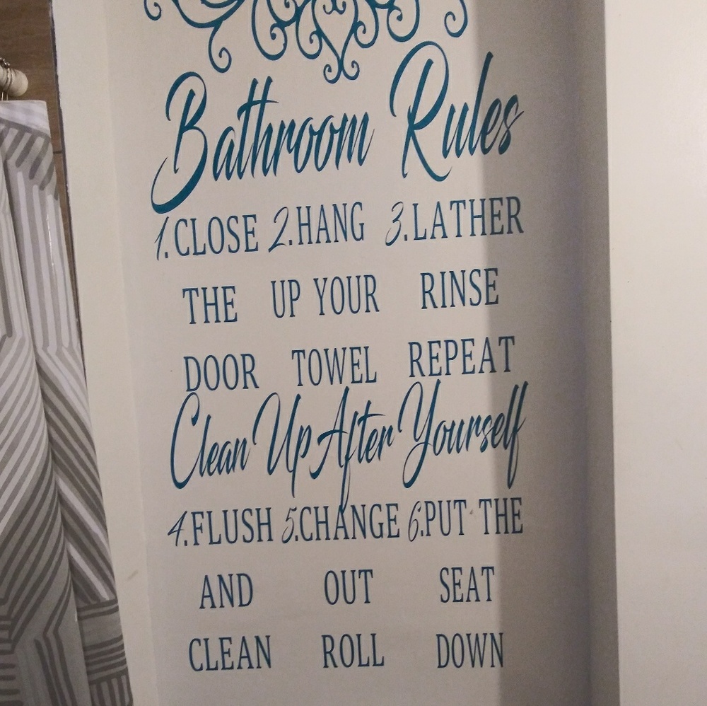 Bathroom wall sticker
